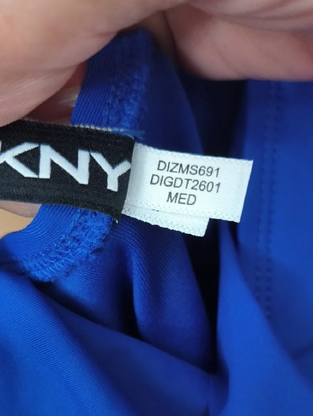 NWOT DKNY Ruffle Plunge Tummy Control One-Piece Swimsuit Size Medium - Picture 3 of 7
